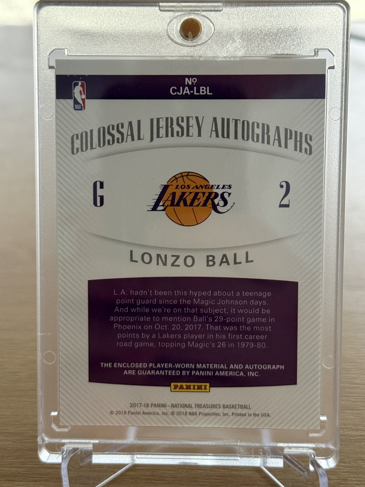 Click to zoom Lonzo Ball back
