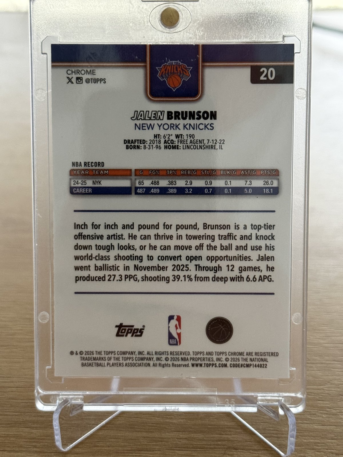Click to zoom Jalen Brunson back